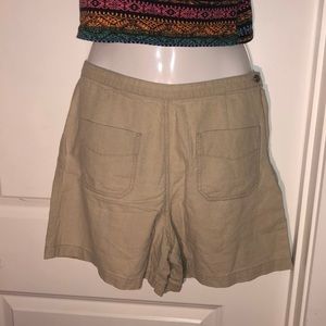 High-waisted front pocket shorts